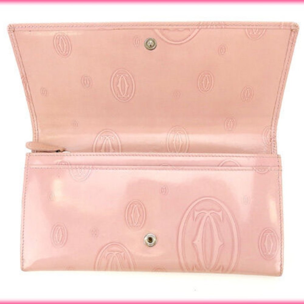 Cartier Wallet Purse Long Wallet Pink Woman Authentic Used Y2065 - Picture 4 of 6